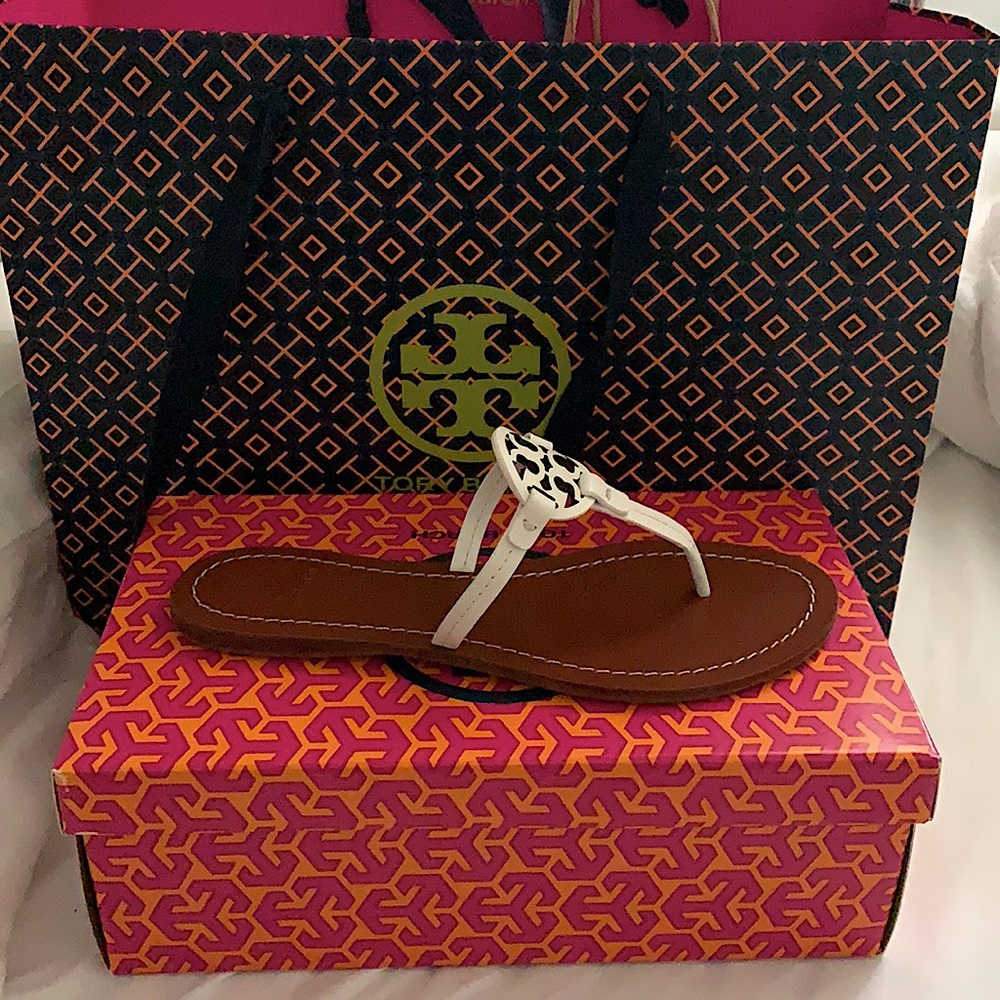 Tory Burch brand new sandals ivory color